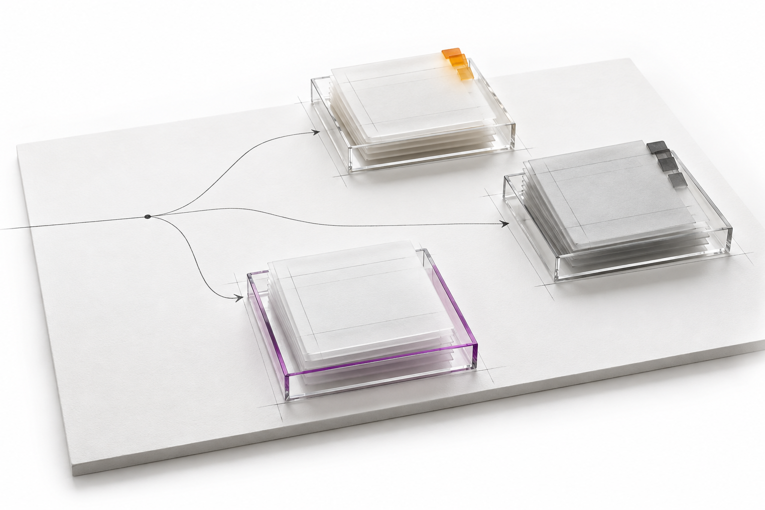 Data quality illustration separating ready records, review items and excluded records